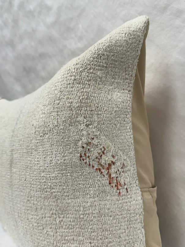 Turkish Hemp Pillow Cushion Natural Beige Brown Gray Pillow Cushion Cover 16" x 24" #30248
