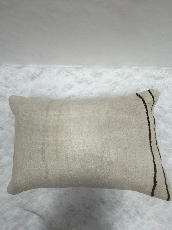 Turkish Hemp Pillow Cushion Natural Beige Brown Gray Pillow Cushion Cover 16" x 24" #30248