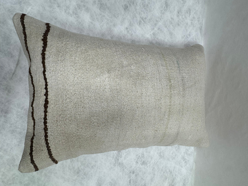 Turkish Hemp Pillow Cushion Natural Beige Brown Gray Pillow Cushion Cover 16" x 24" #30248