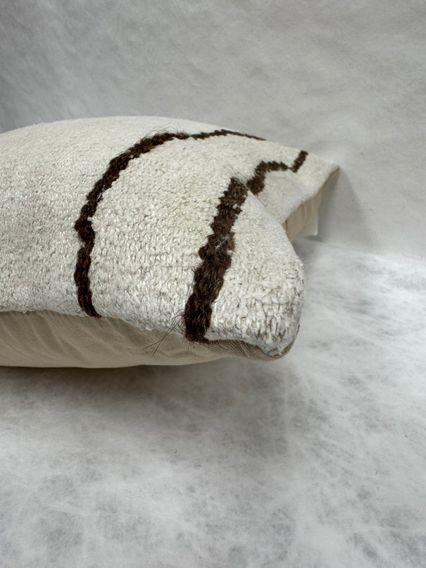 Turkish Hemp Pillow Cushion Natural Beige Brown Gray Pillow Cushion Cover 16" x 24" #30248