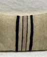 Turkish Hemp Pillow Cushion Natural Beige Black Pillow Cushion Cover 16" x 24" #30249