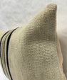 Turkish Hemp Pillow Cushion Natural Beige Black Pillow Cushion Cover 16" x 24" #30249