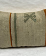 Turkish Hemp Pillow Cushion Natural Beige Rust Green Pillow Cushion Cover 16" x 24" #30250