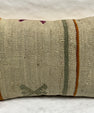 Turkish Hemp Pillow Cushion Natural Beige Rust Green Pillow Cushion Cover 16" x 24" #30250