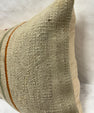 Turkish Hemp Pillow Cushion Natural Beige Rust Green Pillow Cushion Cover 16" x 24" #30250