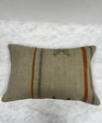 Turkish Hemp Pillow Cushion Natural Beige Rust Green Pillow Cushion Cover 16" x 24" #30250