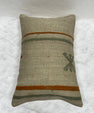 Turkish Hemp Pillow Cushion Natural Beige Rust Green Pillow Cushion Cover 16" x 24" #30250