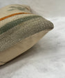 Turkish Hemp Pillow Cushion Natural Beige Rust Green Pillow Cushion Cover 16" x 24" #30250