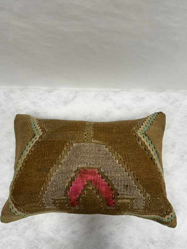 Turkish Hemp Pillow Cushion Natural Brown Gray Pink Pillow Cushion Cover 16" x 24" #30255