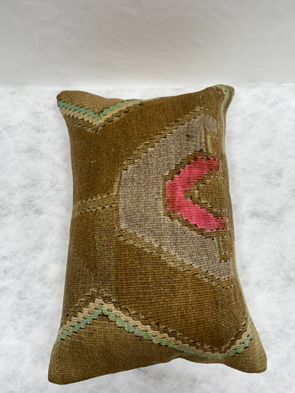 Turkish Hemp Pillow Cushion Natural Brown Gray Pink Pillow Cushion Cover 16" x 24" #30255