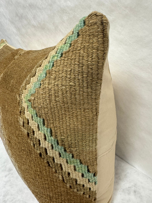 Turkish Hemp Pillow Cushion Natural Brown Gray Pink Pillow Cushion Cover 16" x 24" #30255