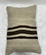 Turkish Hemp Pillow Cushion Natural Beige Brown Black Pillow Cushion Cover 16" x 24" #30257