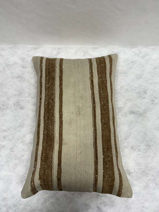 Turkish Hemp Pillow Cushion Natural Beige Brown Pillow Cushion Cover 16" x 24" #30258