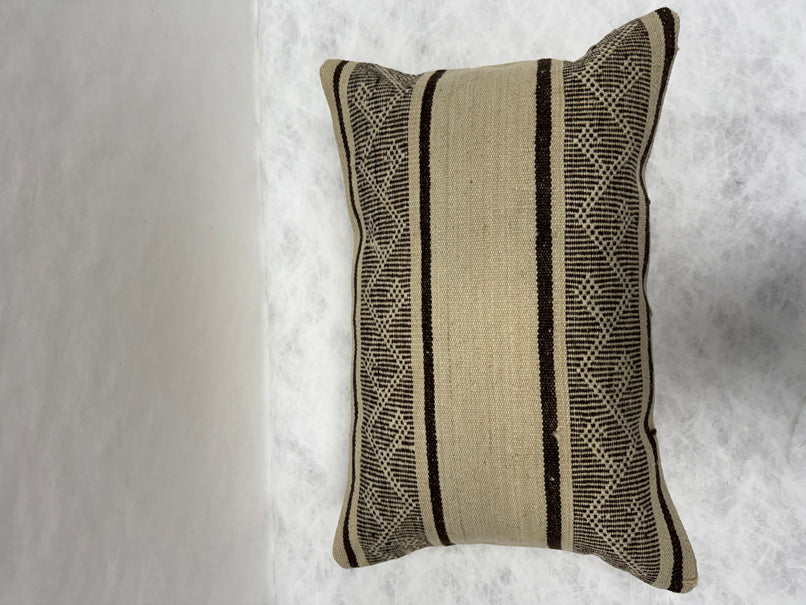 Turkish Hemp Pillow Cushion Natural Beige Brown Pillow Cushion Cover 16" x 24" #30184
