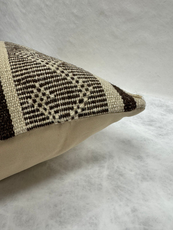 Turkish Hemp Pillow Cushion Natural Beige Brown Pillow Cushion Cover 16" x 24" #30184