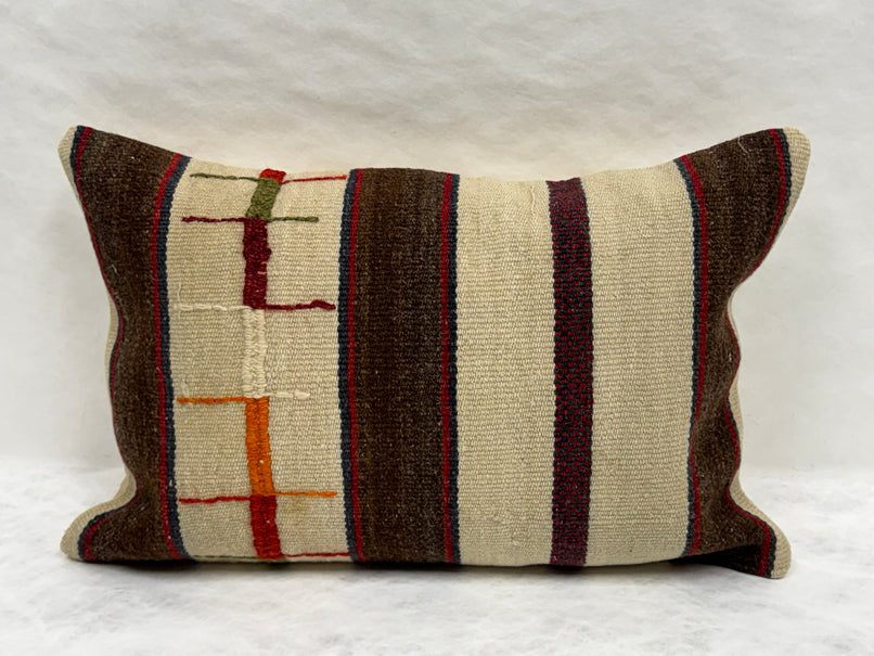 Turkish Hemp Pillow Cushion Natural Beige Brown Red Green Pillow Cushion Cover 16" x 24" #30183