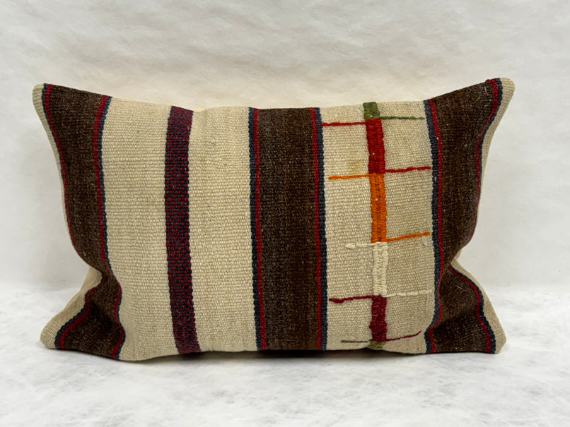 Turkish Hemp Pillow Cushion Natural Beige Brown Red Green Pillow Cushion Cover 16" x 24" #30183
