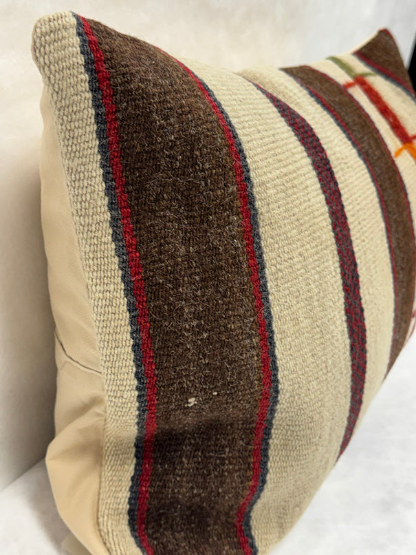 Turkish Hemp Pillow Cushion Natural Beige Brown Red Green Pillow Cushion Cover 16" x 24" #30183