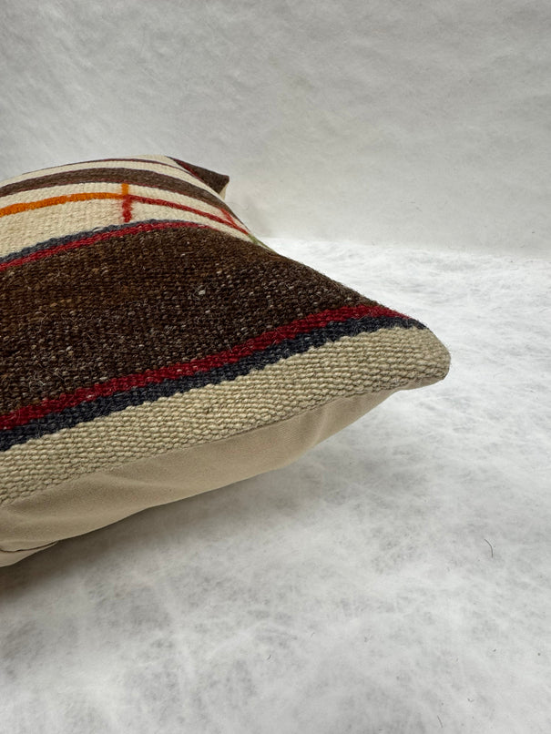 Turkish Hemp Pillow Cushion Natural Beige Brown Red Green Pillow Cushion Cover 16" x 24" #30183
