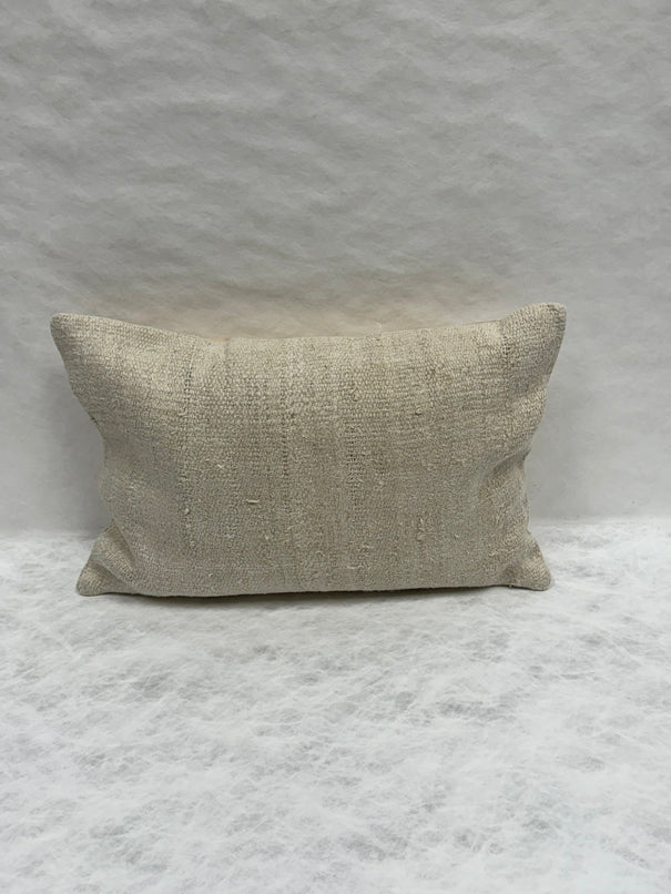 Turkish Hemp Pillow Cushion Natural Cream Pillow Cushion Cover 16" x 24" #30254