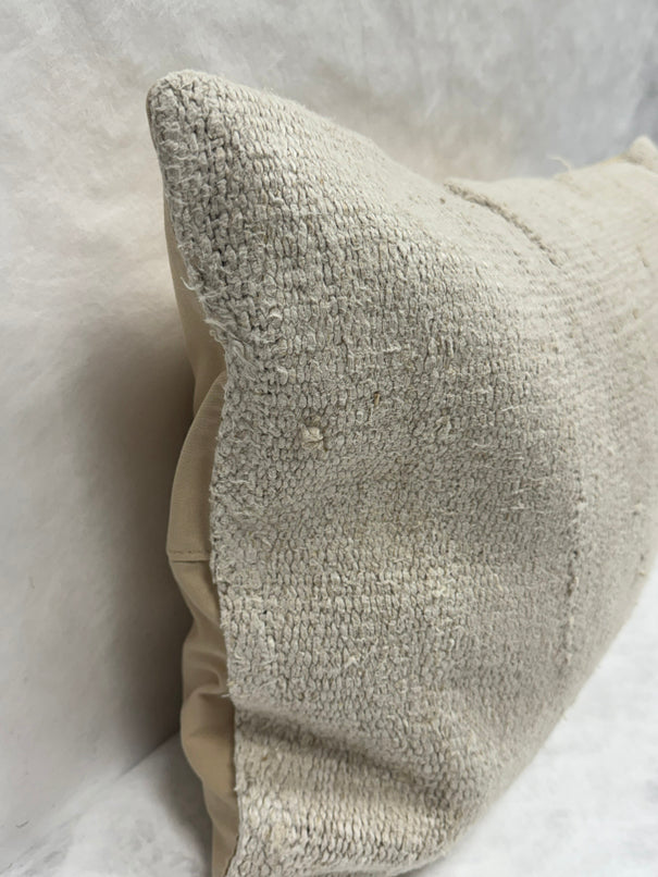 Turkish Hemp Pillow Cushion Natural Cream Pillow Cushion Cover 16" x 24" #30254