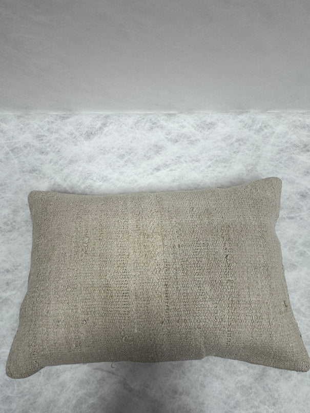 Turkish Hemp Pillow Cushion Natural Cream Pillow Cushion Cover 16" x 24" #30254
