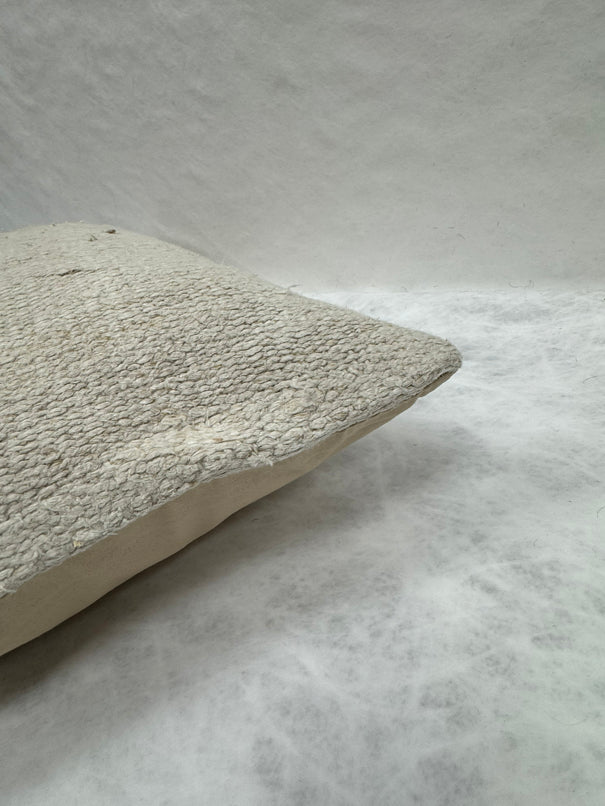 Turkish Hemp Pillow Cushion Natural Cream Pillow Cushion Cover 16" x 24" #30254