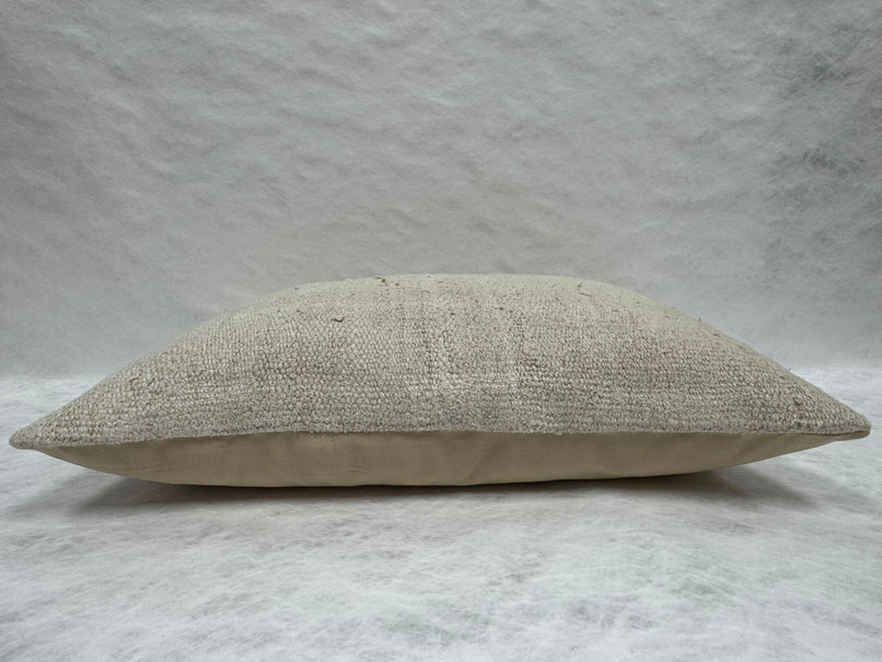 Turkish Hemp Pillow Cushion Natural Cream Pillow Cushion Cover 16" x 24" #30254