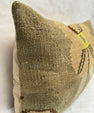 Turkish Hemp Pillow Cushion Natural Brown Blue Yellow Pillow Cushion Cover 16" x 24" #30182