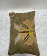 Turkish Hemp Pillow Cushion Natural Brown Blue Yellow Pillow Cushion Cover 16" x 24" #30182