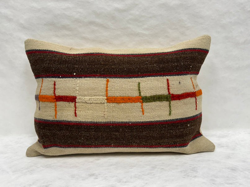 Turkish Hemp Pillow Cushion Natural Beige Brown Red Green Pillow Cushion Cover 16" x 24" #30181