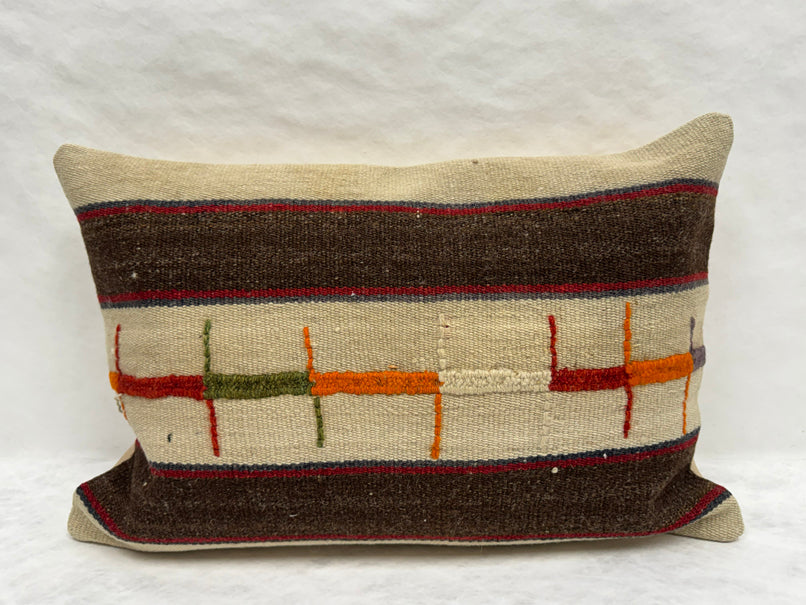 Turkish Hemp Pillow Cushion Natural Beige Brown Red Green Pillow Cushion Cover 16" x 24" #30181