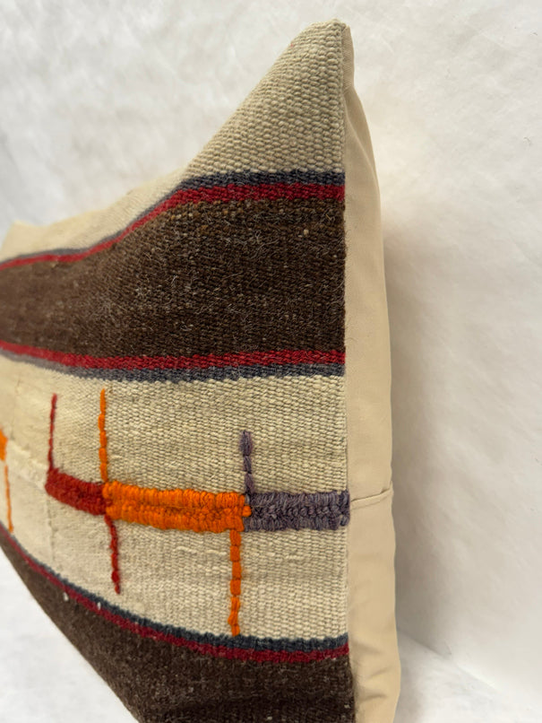 Turkish Hemp Pillow Cushion Natural Beige Brown Red Green Pillow Cushion Cover 16" x 24" #30181