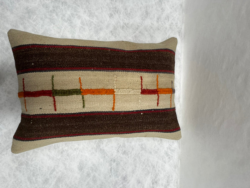 Turkish Hemp Pillow Cushion Natural Beige Brown Red Green Pillow Cushion Cover 16" x 24" #30181