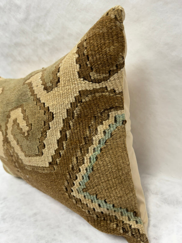 Turkish Hemp Pillow Cushion Natural Brown Beige Pink Pillow Cushion Cover 16" x 24" #30133