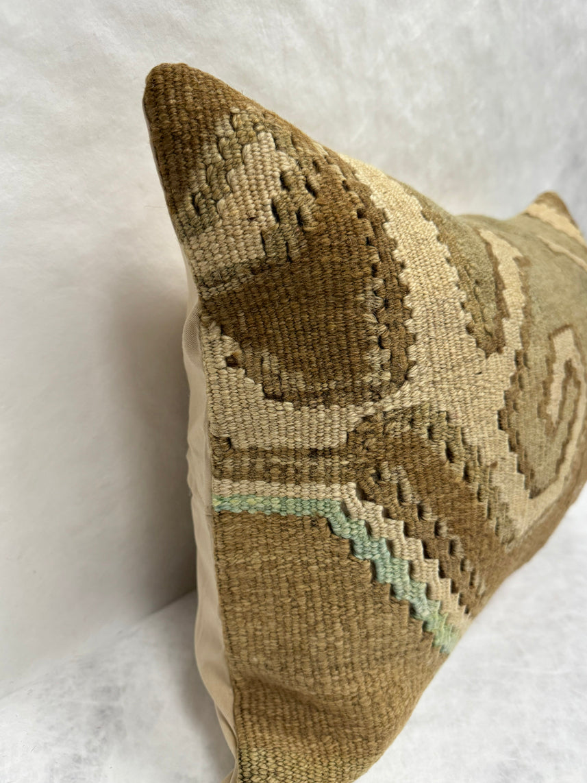 Turkish Hemp Pillow Cushion Natural Brown Beige Pink Pillow Cushion Cover 16" x 24" #30133