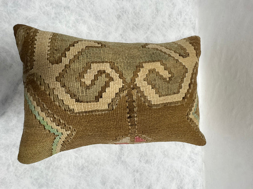 Turkish Hemp Pillow Cushion Natural Brown Beige Pink Pillow Cushion Cover 16" x 24" #30133