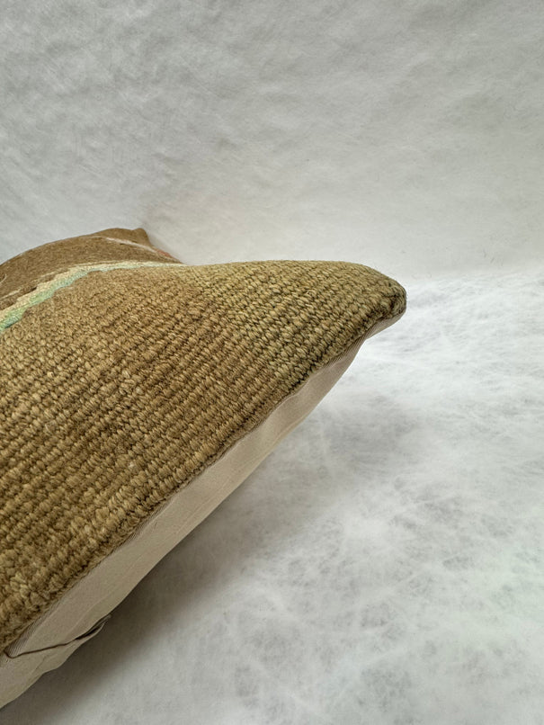 Turkish Hemp Pillow Cushion Natural Brown Beige Pink Pillow Cushion Cover 16" x 24" #30133