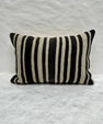 Turkish Hemp Pillow Cushion Natural Beige Black Pillow Cushion Cover 16" x 24" #30180