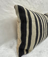 Turkish Hemp Pillow Cushion Natural Beige Black Pillow Cushion Cover 16" x 24" #30180