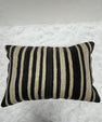 Turkish Hemp Pillow Cushion Natural Beige Black Pillow Cushion Cover 16" x 24" #30180