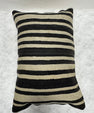 Turkish Hemp Pillow Cushion Natural Beige Black Pillow Cushion Cover 16" x 24" #30180