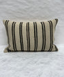 Turkish Hemp Pillow Cushion Natural Beige Black Pillow Cushion Cover 16" x 24" #30178