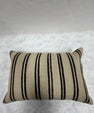 Turkish Hemp Pillow Cushion Natural Beige Black Pillow Cushion Cover 16" x 24" #30178