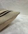 Turkish Hemp Pillow Cushion Natural Beige Black Pillow Cushion Cover 16" x 24" #30178