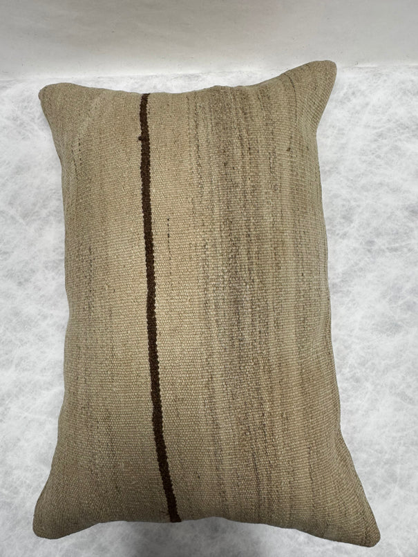 Turkish Hemp Pillow Cushion Natural Beige Brown Pillow Cushion Cover 16" x 24" #30177