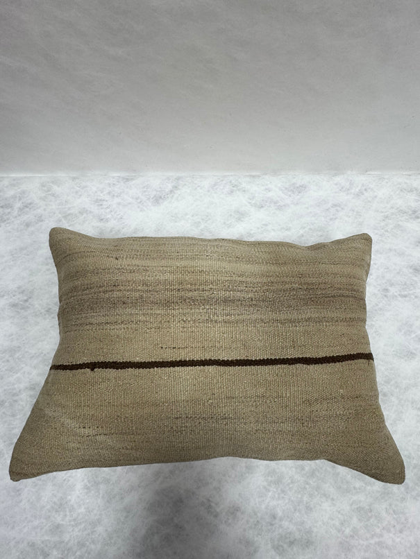 Turkish Hemp Pillow Cushion Natural Beige Brown Pillow Cushion Cover 16" x 24" #30177