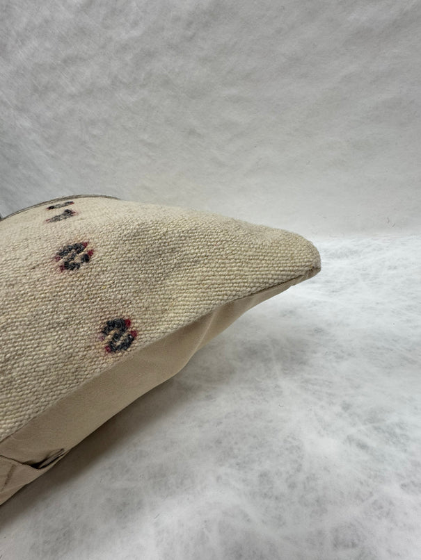 Turkish Hemp Pillow Cushion Natural Beige Brown Pillow Cushion Cover 16" x 24" #30251