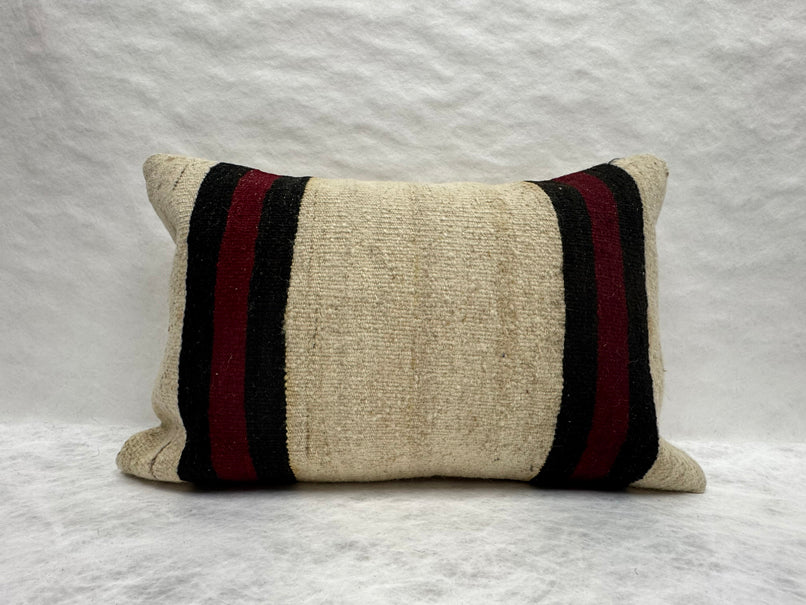 Turkish Hemp Pillow Cushion Natural Beige Red Black Pillow Cushion Cover 16" x 24" #30198