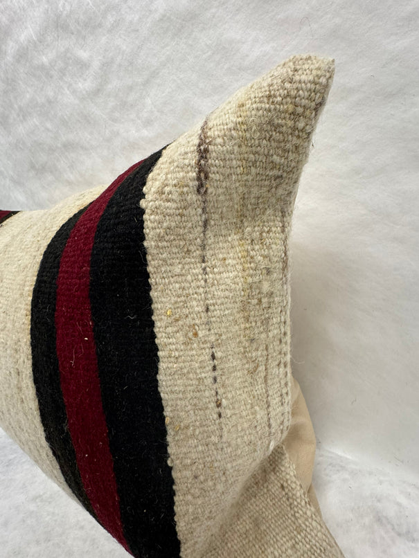 Turkish Hemp Pillow Cushion Natural Beige Red Black Pillow Cushion Cover 16" x 24" #30198